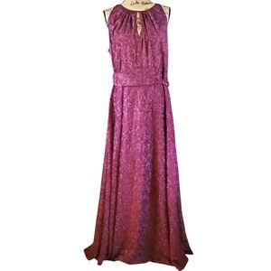 Tahari Purple Halter Gown sz 16